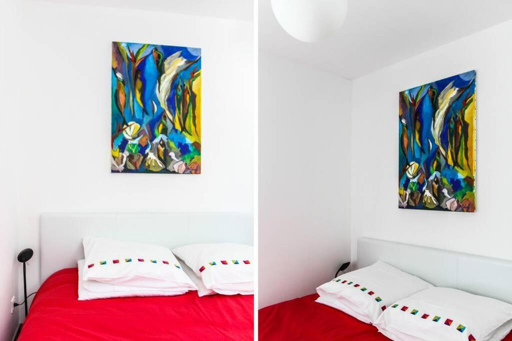 Appartement Lumineux Avec Terrasse Jardin Et Acces Piscine Villefranche-sur-Mer Esterno foto